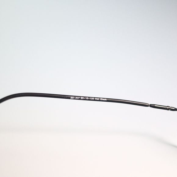 Success Oval black slim frame eyeglasses SS-207 50-18 135 Mat Black eyewear N14 - Picture 2 of 10